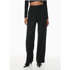 Aritzia Wilfred Alanya Black Straight Trouser Pants US 0